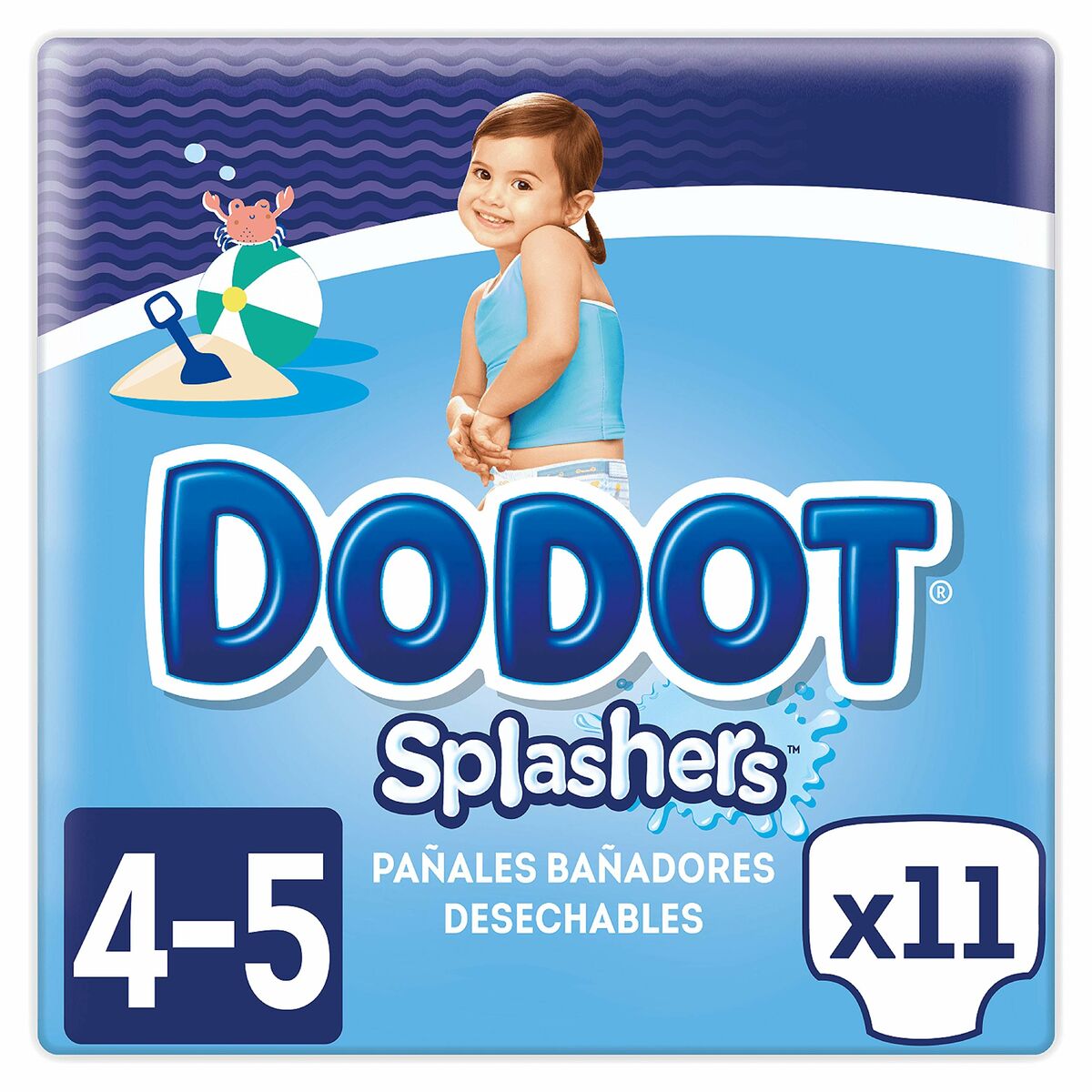 Engångsblöjor Dodot Splashers 4-5 9-15 kg (11 Antal)-Hälsa och personlig vård, Barn och barnomsorg-Dodot-peaceofhome.se