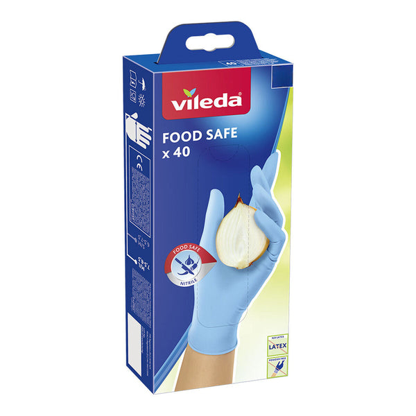 Engångshandskar Vileda Food Safe 171013 S/M (40 antal)-DIY och verktyg, Förebyggande och säkerhet-Vileda-peaceofhome.se