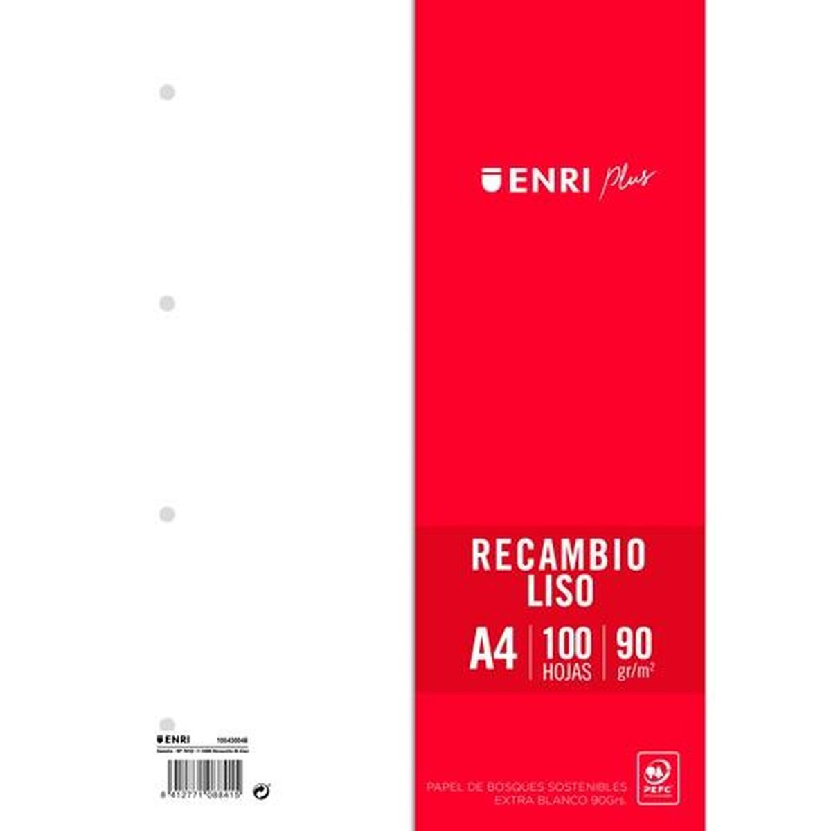 Ersättningsark ENRI Vit A4 100 Blad (24 antal)-Kontor och Kontorsmaterial, Skol- och utbildningsmaterial-ENRI-peaceofhome.se