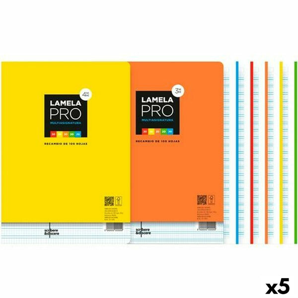 Ersättningsark Lamela Multicolour A4 100 Blad 3 mm (5 antal)-Kontor och Kontorsmaterial, Pappersprodukter för kontoret-Lamela-peaceofhome.se