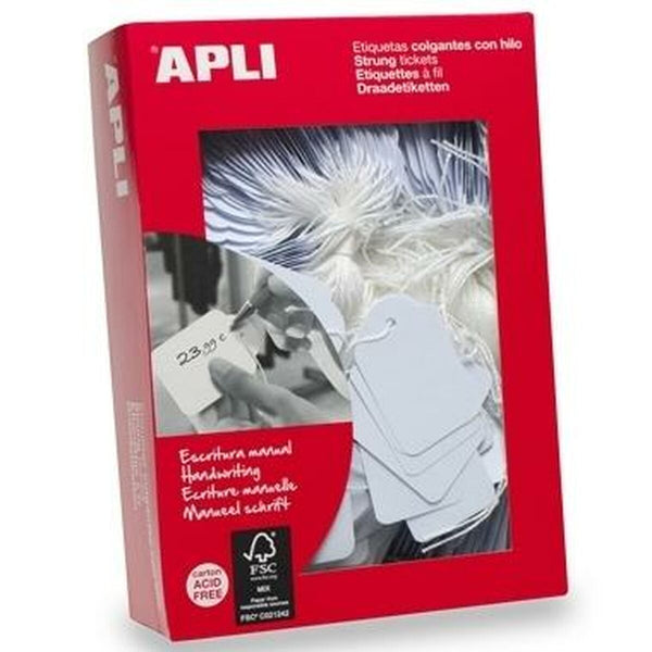 Etiketter Apli Tråd 1000 Delar Vit Papp 7 x 19 mm (1000 Unidades)-Kontor och Kontorsmaterial, Kontorsmaterial-Apli-peaceofhome.se