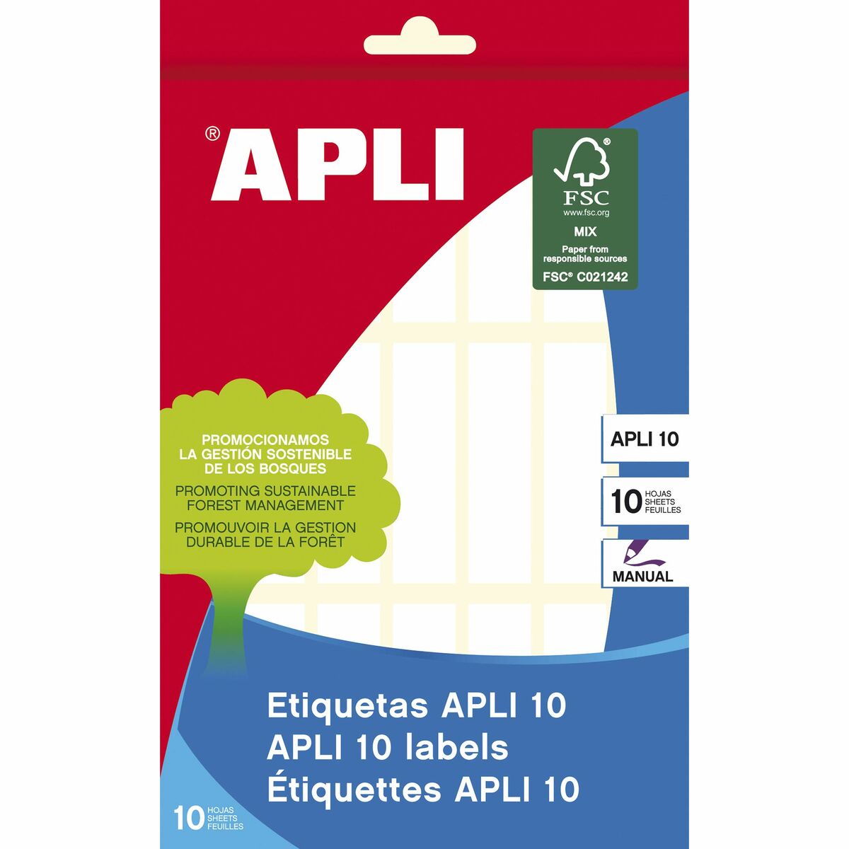 Etiketter Apli Vit Papper 10 Blad 13 x 50 mm (10 antal)-Kontor och Kontorsmaterial, Kontorsmaterial-Apli-peaceofhome.se