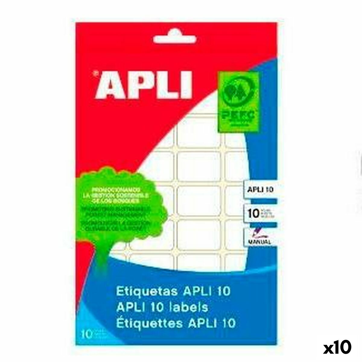 Etiketter Apli Vit Papper 10 Blad 20 x 50 mm (10 antal)-Kontor och Kontorsmaterial, Kontorsmaterial-Apli-peaceofhome.se