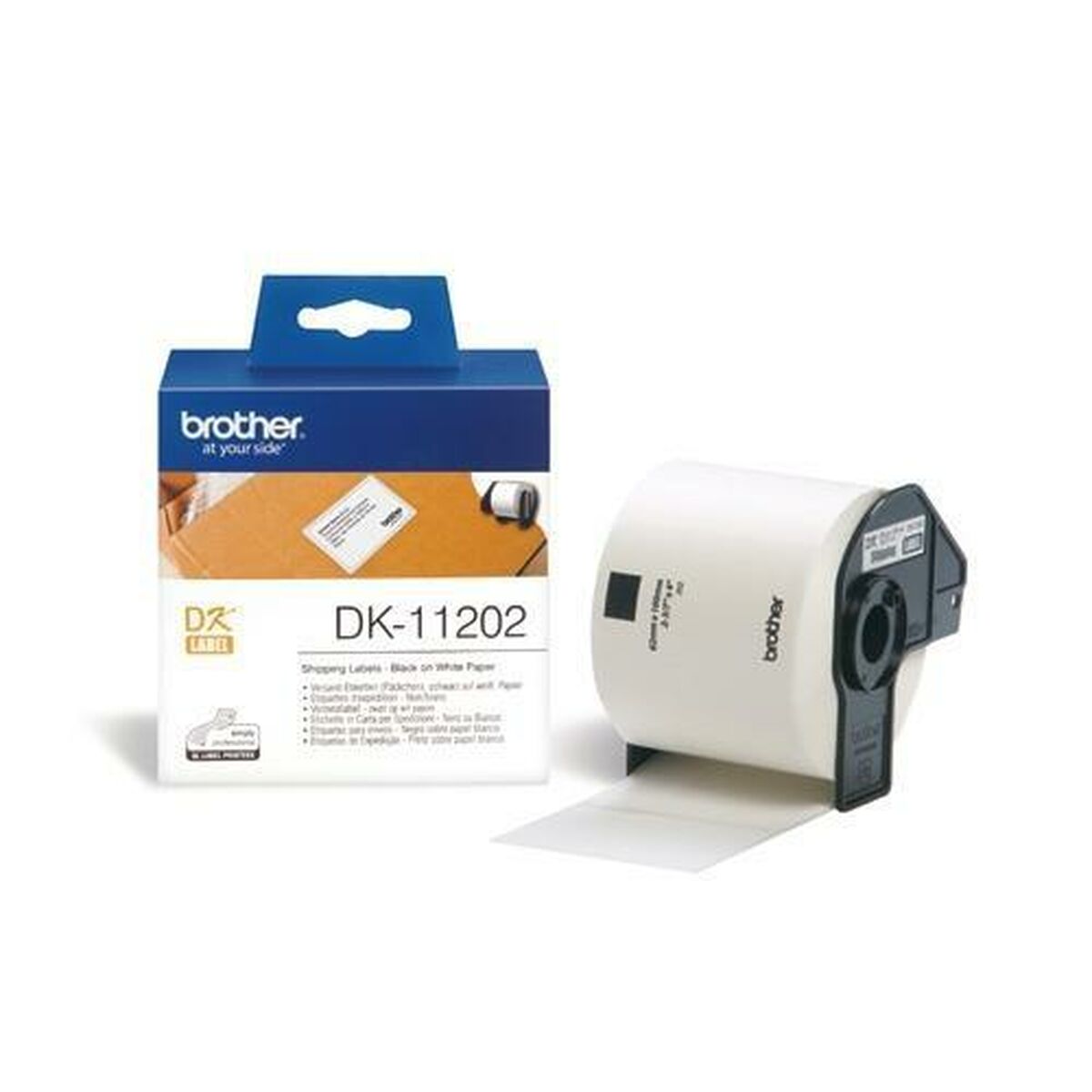 Etiketter till Skrivare Brother DK-11202 Svart/Vit 62 x 100 mm (3 antal)-Kontor och Kontorsmaterial, Kontorsmaterial-Brother-peaceofhome.se