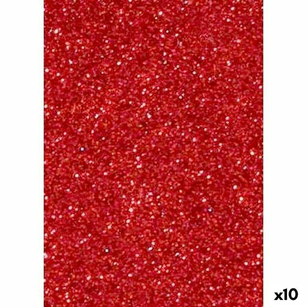 Eva-gummi Fama Röd 50 x 70 cm Glitter (10 antal)-Kontor och Kontorsmaterial, Pappersprodukter för kontoret-Fama-peaceofhome.se