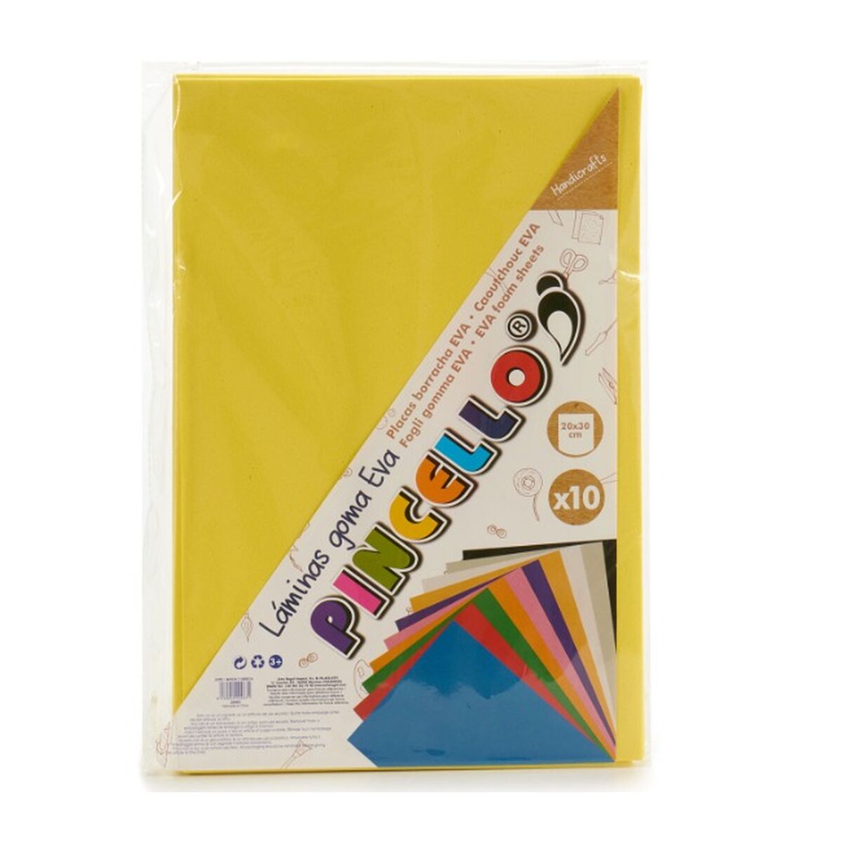 Eva-gummi Pincello 1804049-003 1804049-003 Gul 30 x 2 x 20 cm (24 antal)-Kontor och Kontorsmaterial, Pappersprodukter för kontoret-Pincello-peaceofhome.se