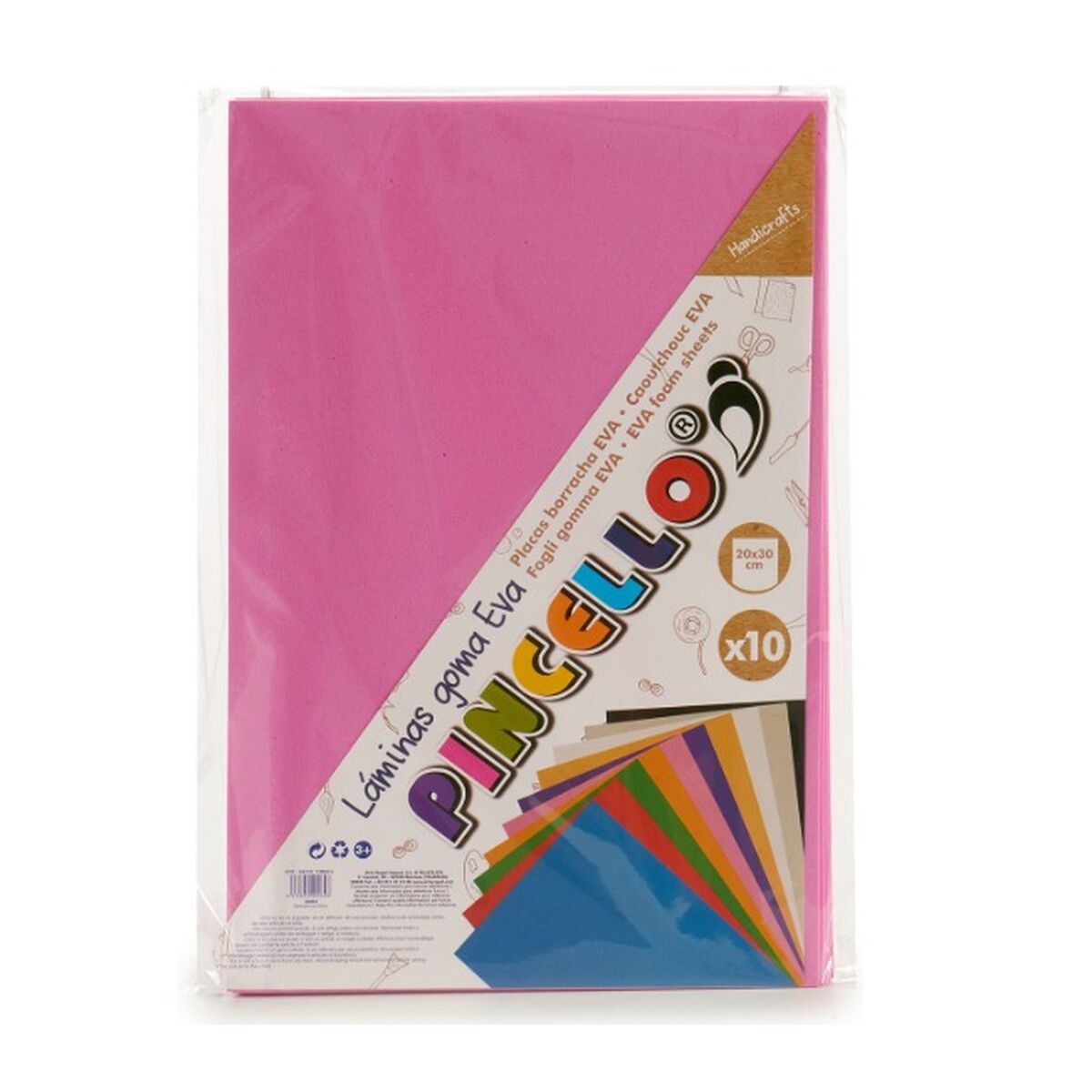 Eva-gummi Pincello 1804049-004 1804049-004 Rosa 30 x 2 x 20 cm (24 antal)-Kontor och Kontorsmaterial, Pappersprodukter för kontoret-Pincello-peaceofhome.se