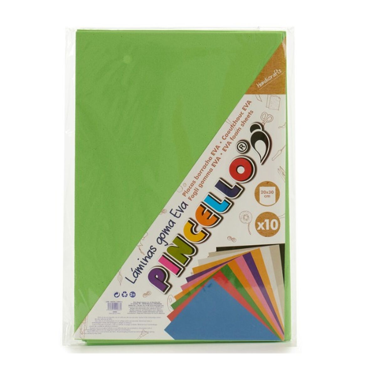 Eva-gummi Pincello 1804049-007 1804049-007 Grön 30 x 2 x 20 cm (24 antal)-Kontor och Kontorsmaterial, Pappersprodukter för kontoret-Pincello-peaceofhome.se