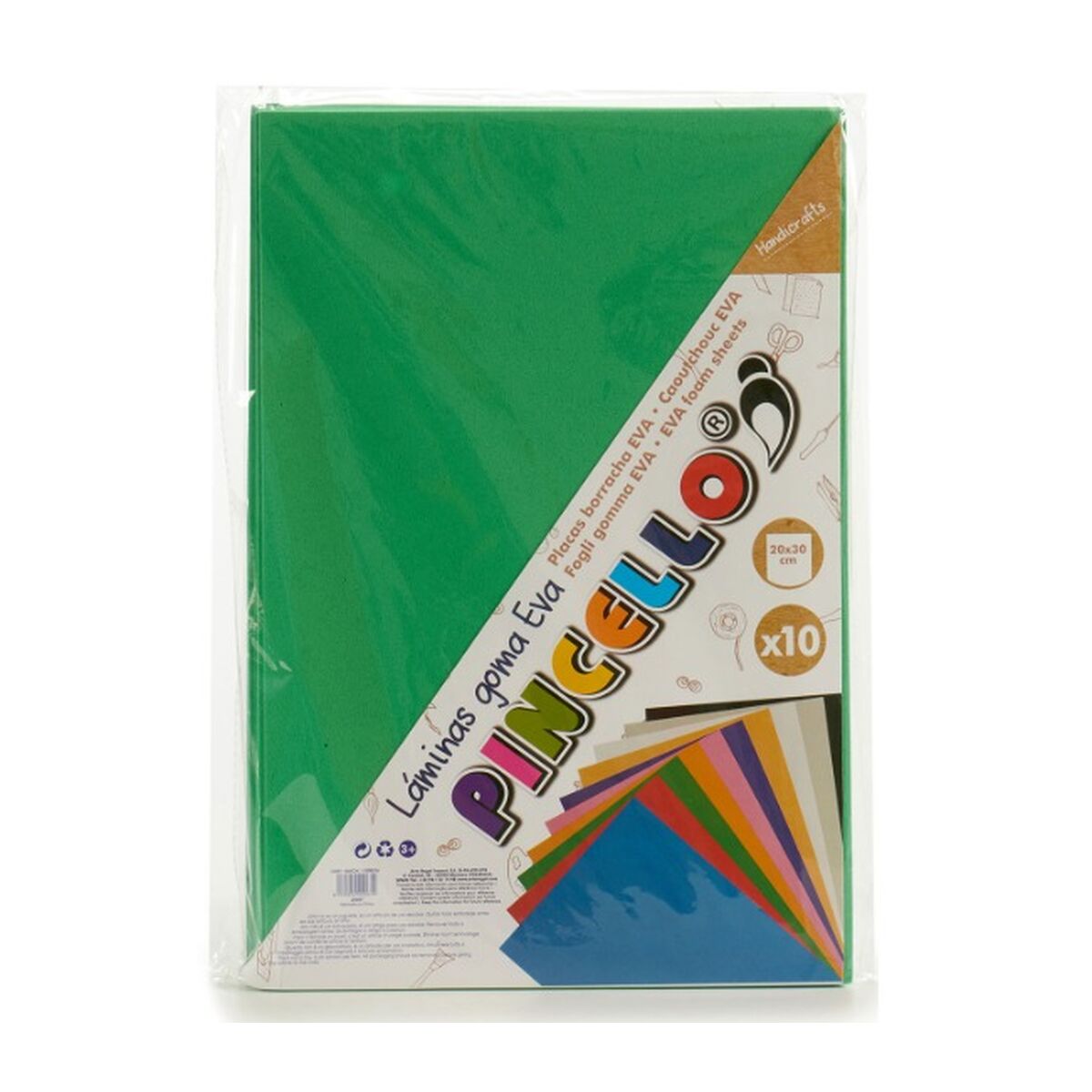 Eva-gummi Pincello 1804049-008 1804049-008 Oliv 30 x 0,2 x 20 cm (24 antal)-Kontor och Kontorsmaterial, Pappersprodukter för kontoret-Pincello-peaceofhome.se