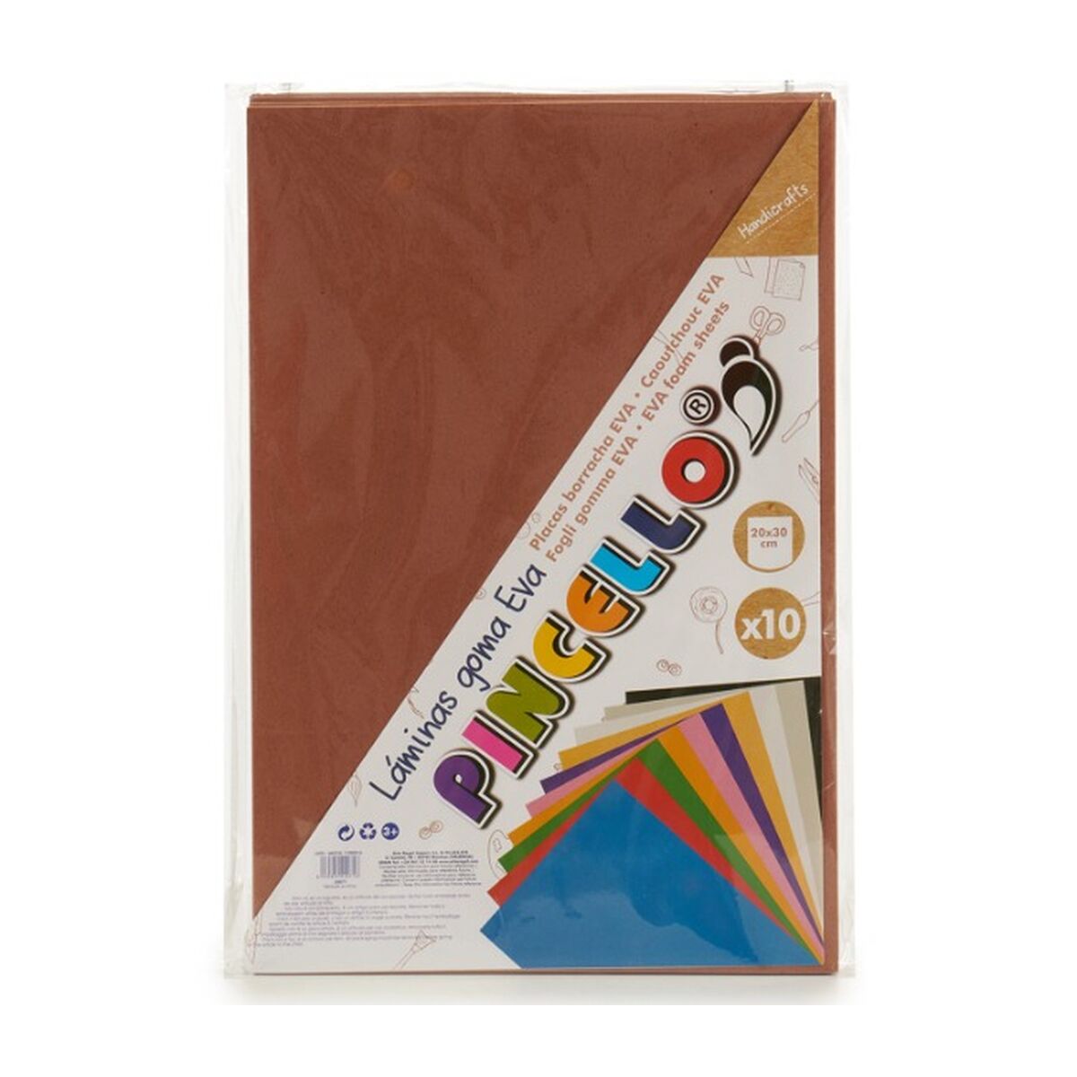 Eva-gummi Pincello 1804049-013 1804049-013 Brun 30 x 0,2 x 20 cm (24 antal)-Kontor och Kontorsmaterial, Pappersprodukter för kontoret-Pincello-peaceofhome.se
