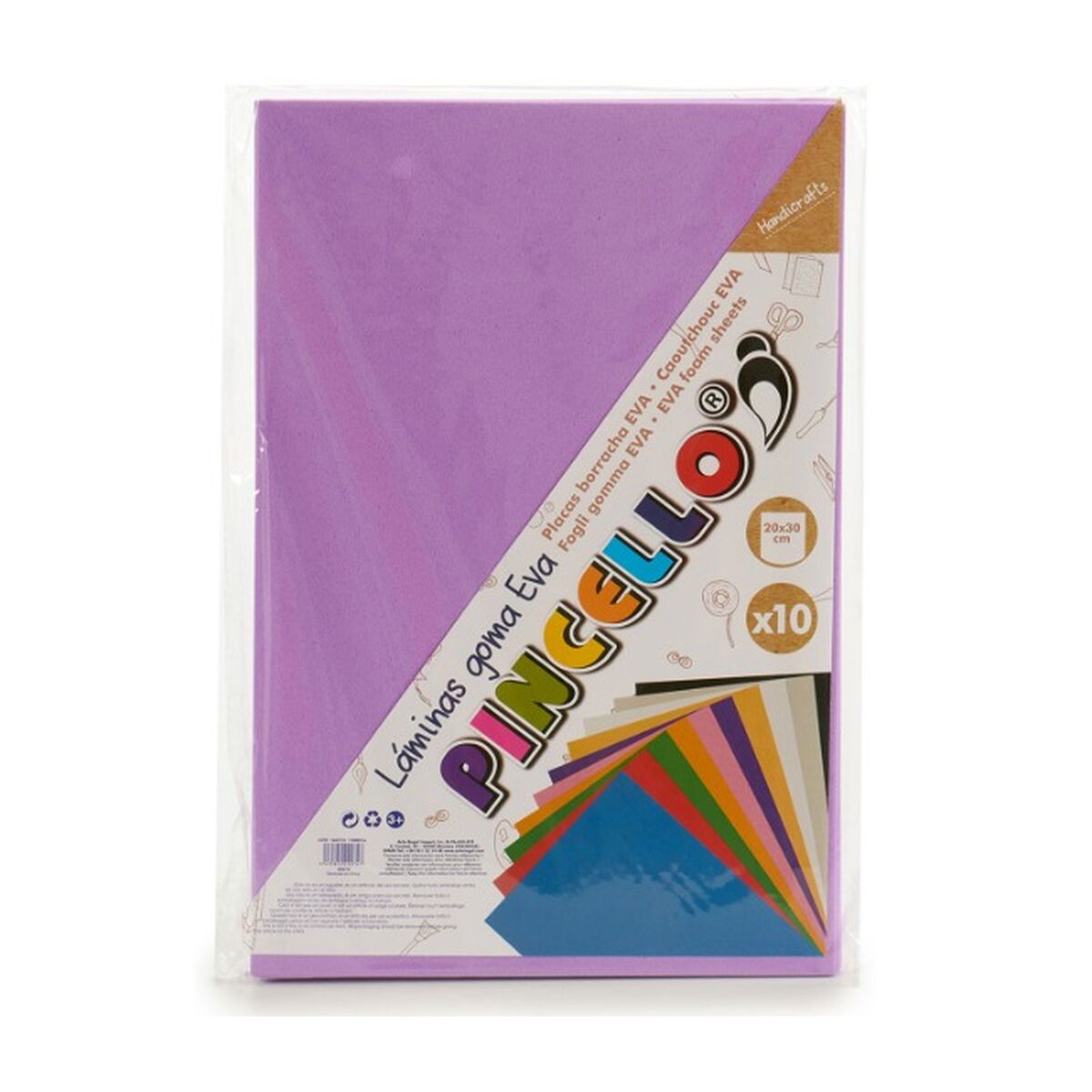 Eva-gummi Pincello 1804049-016 1804049-016 Violett 30 x 2 x 20 cm (24 antal)-Kontor och Kontorsmaterial, Pappersprodukter för kontoret-Pincello-peaceofhome.se