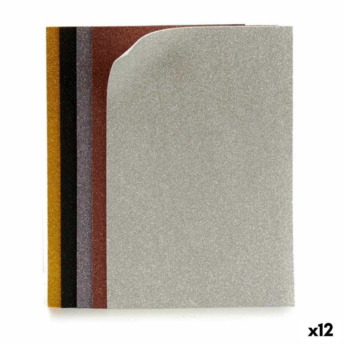 Eva-gummi Pincello 1804053 1804053 Multicolour Glitter 65 x 0,2 x 45 cm (12 antal)-Kontor och Kontorsmaterial, Pappersprodukter för kontoret-Pincello-peaceofhome.se