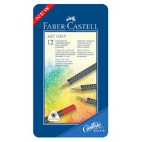 Faber-Castell Färgpennor - Art Grip 12st pennor i metallbox 114312-Konstnärsmaterial-Klevrings Sverige-peaceofhome.se