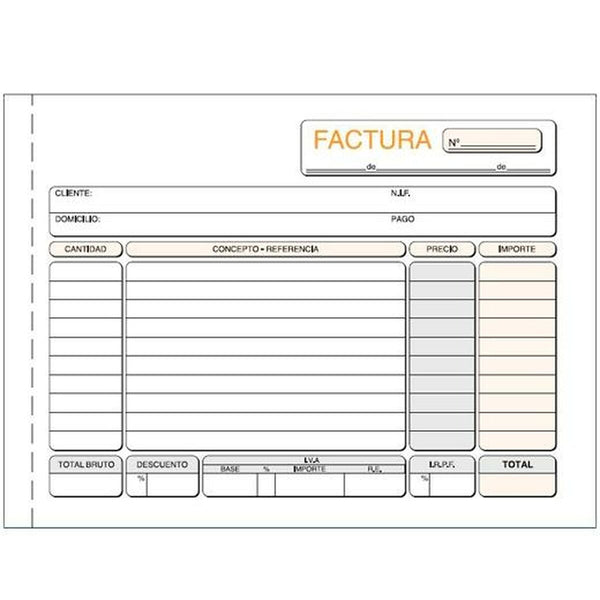 Fakturacheckbok 21 x 15 cm (10 antal)-Kontor och Kontorsmaterial, Kontorsmaterial-BigBuy Office-peaceofhome.se