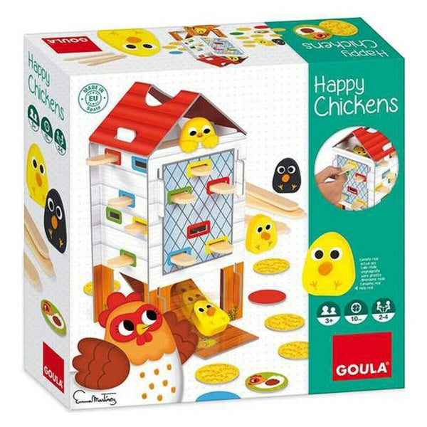 Färdighetsspel för bebisar HAPPY CHICKEN Goula 53170-Bebis, Leksaker för småbarn-Goula-peaceofhome.se