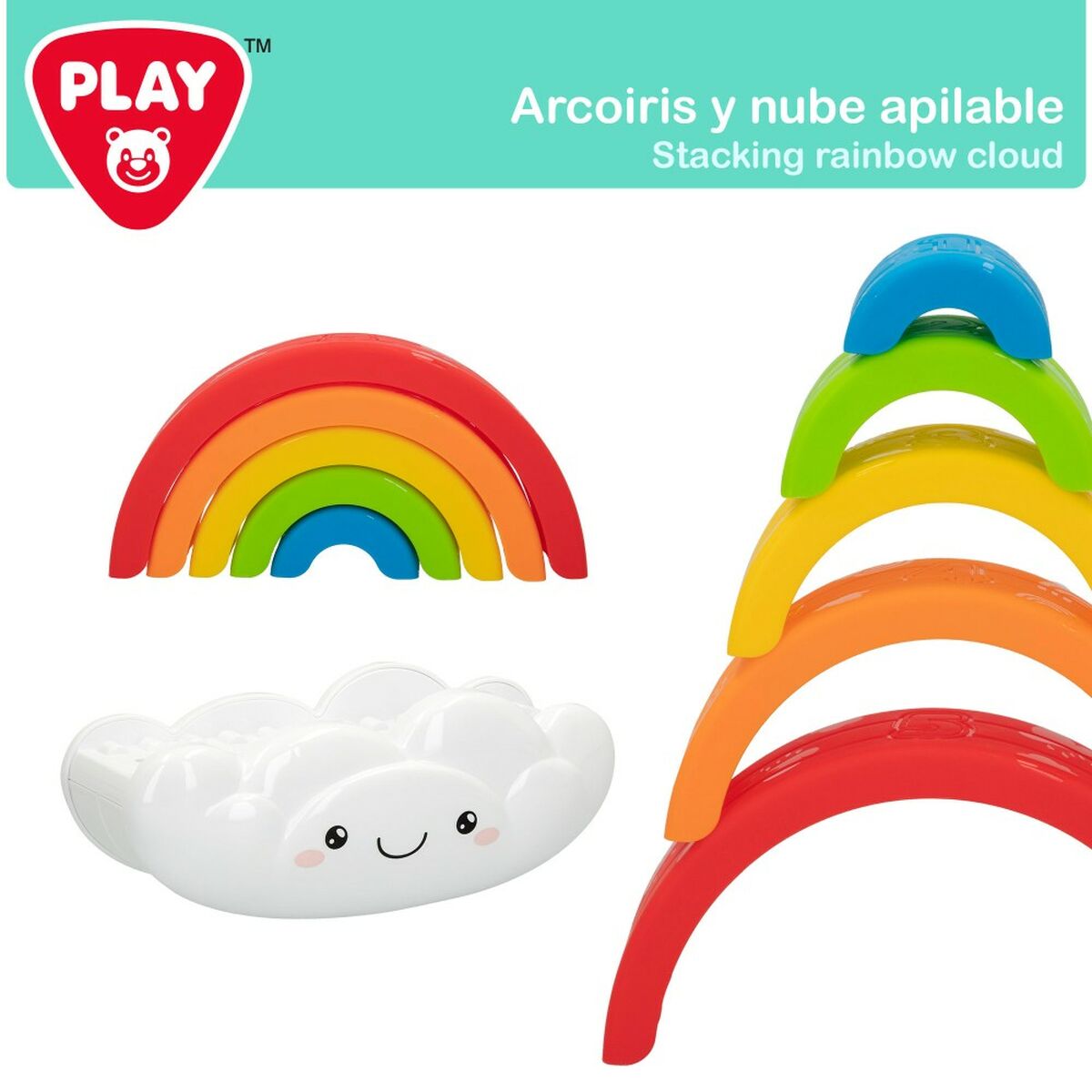 Färdighetsspel för bebisar PlayGo Regnbåge 6 Delar 21,5 x 16 x 8,5 cm (6 antal)-Bebis, Leksaker för småbarn-PlayGo-peaceofhome.se