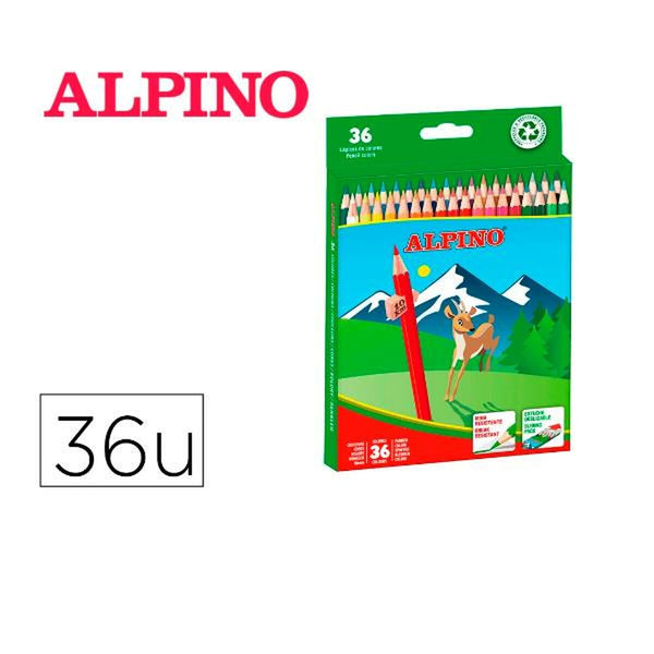 Färgpennor Alpino AL010600 Multicolour 36 Delar-Kontor och Kontorsmaterial, konst och hantverk-Alpino-peaceofhome.se