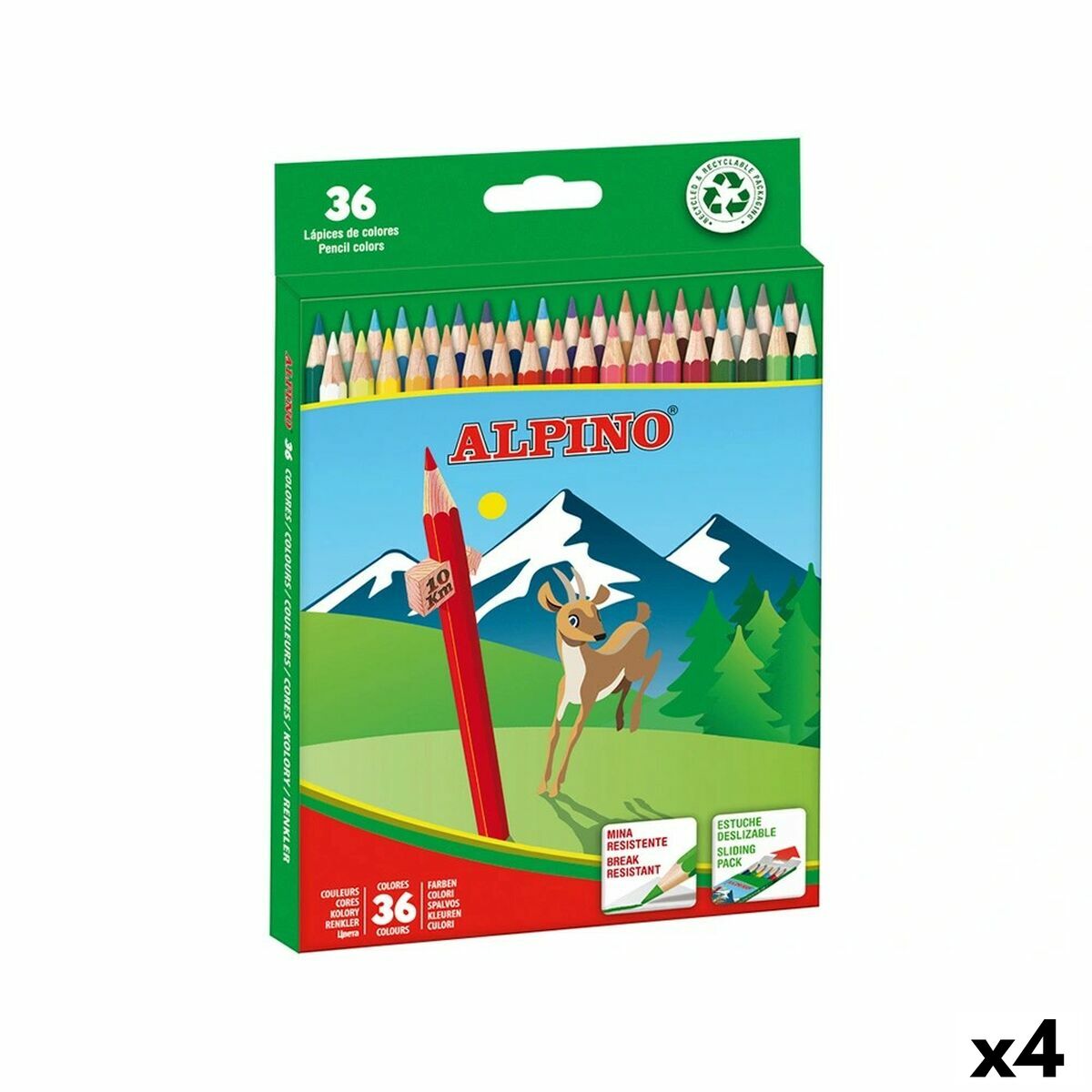 Färgpennor Alpino Multicolour 36 Delar (4 antal)-Kontor och Kontorsmaterial, konst och hantverk-Alpino-peaceofhome.se