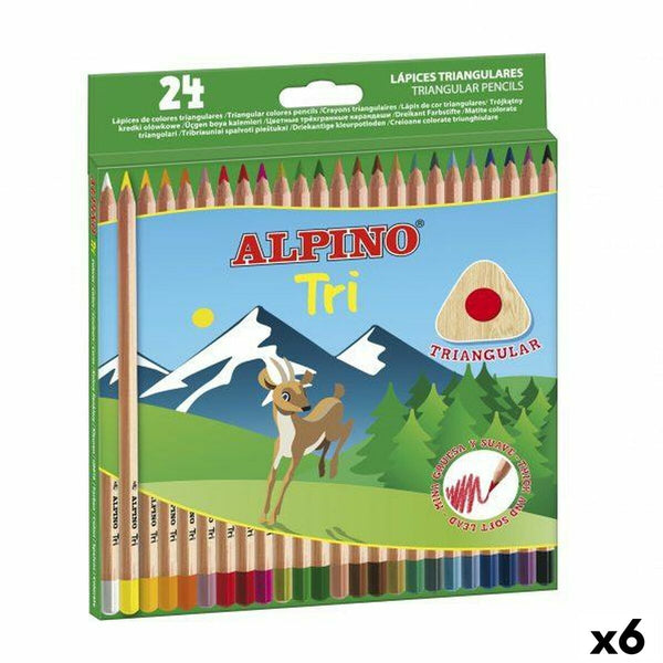 Färgpennor Alpino Tri Multicolour (6 antal)-Kontor och Kontorsmaterial, konst och hantverk-Alpino-peaceofhome.se