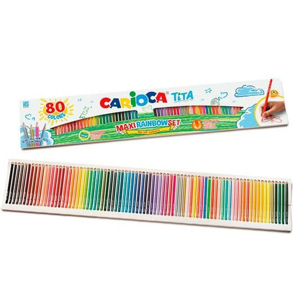 Färgpennor Carioca Tita Multicolour 80 Delar-Kontor och Kontorsmaterial, konst och hantverk-Carioca-peaceofhome.se