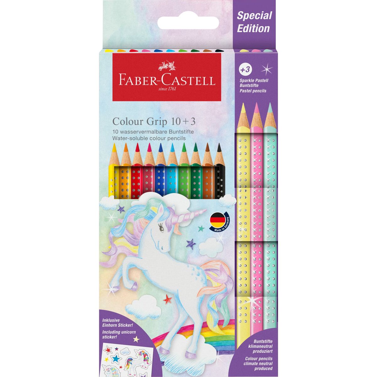 Färgpennor Faber-Castell Colour Grip Multicolour 13 Delar-Kontor och Kontorsmaterial, konst och hantverk-Faber-Castell-peaceofhome.se