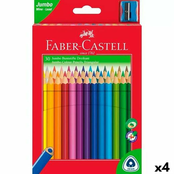 Färgpennor Faber-Castell Multicolour 4 Delar-Kontor och Kontorsmaterial, konst och hantverk-Faber-Castell-peaceofhome.se