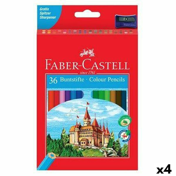 Färgpennor Faber-Castell Multicolour 4 Delar-Kontor och Kontorsmaterial, konst och hantverk-Faber-Castell-peaceofhome.se