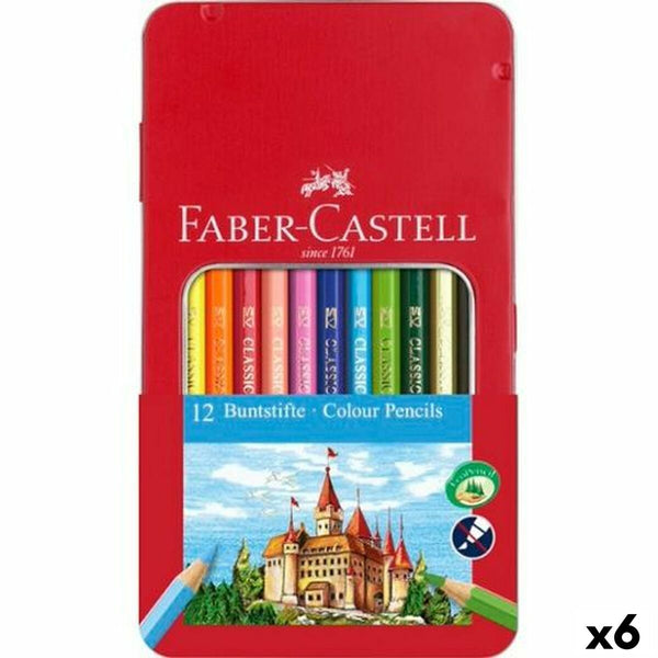 Färgpennor Faber-Castell Multicolour 6 Delar-Kontor och Kontorsmaterial, konst och hantverk-Faber-Castell-peaceofhome.se