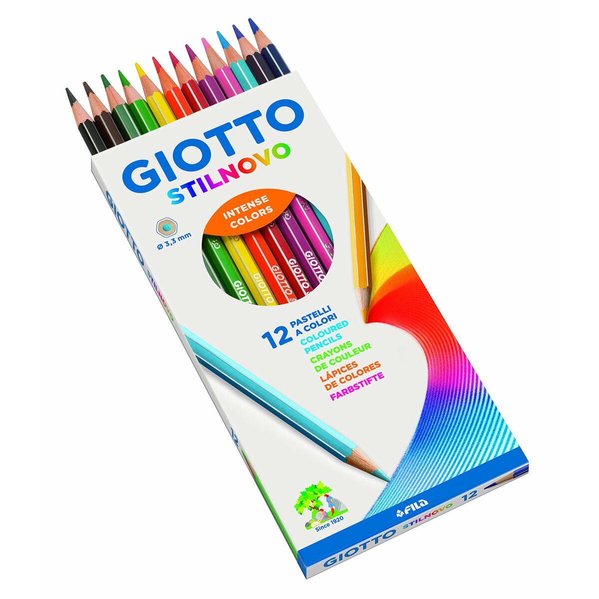 Färgpennor Giotto Stilnovo Multicolour 12 Delar-Kontor och Kontorsmaterial, konst och hantverk-Giotto-peaceofhome.se