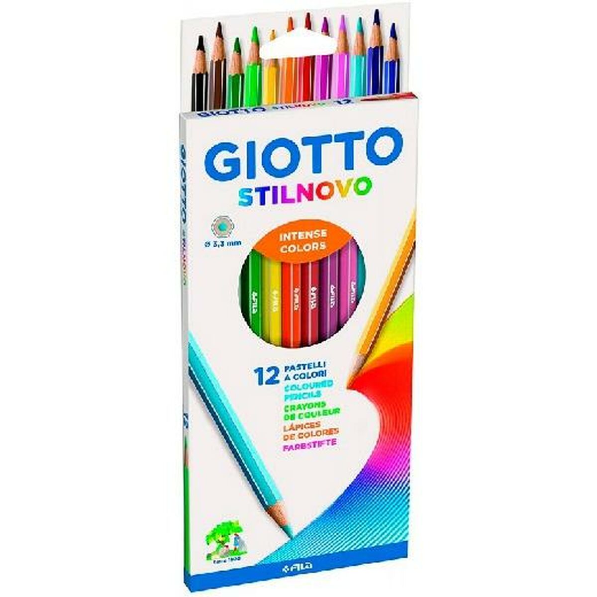 Färgpennor Giotto Stilnovo Multicolour 12 Delar-Kontor och Kontorsmaterial, konst och hantverk-Giotto-peaceofhome.se