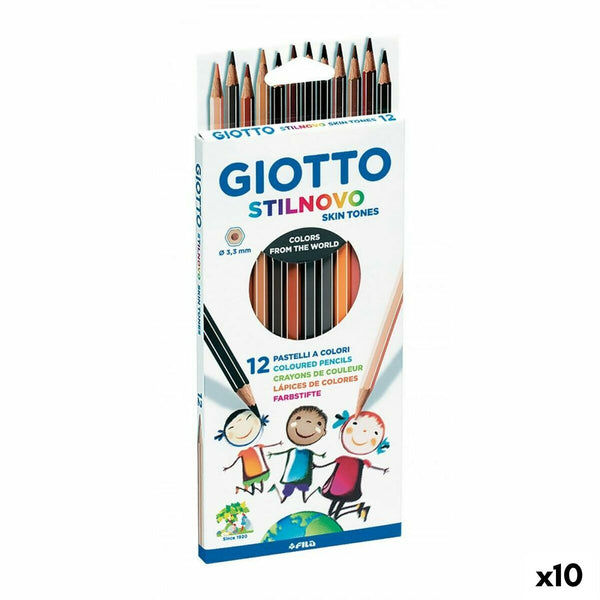 Färgpennor Giotto Stilnovo Skin Tones Multicolour (10 antal)-Kontor och Kontorsmaterial, konst och hantverk-Giotto-peaceofhome.se