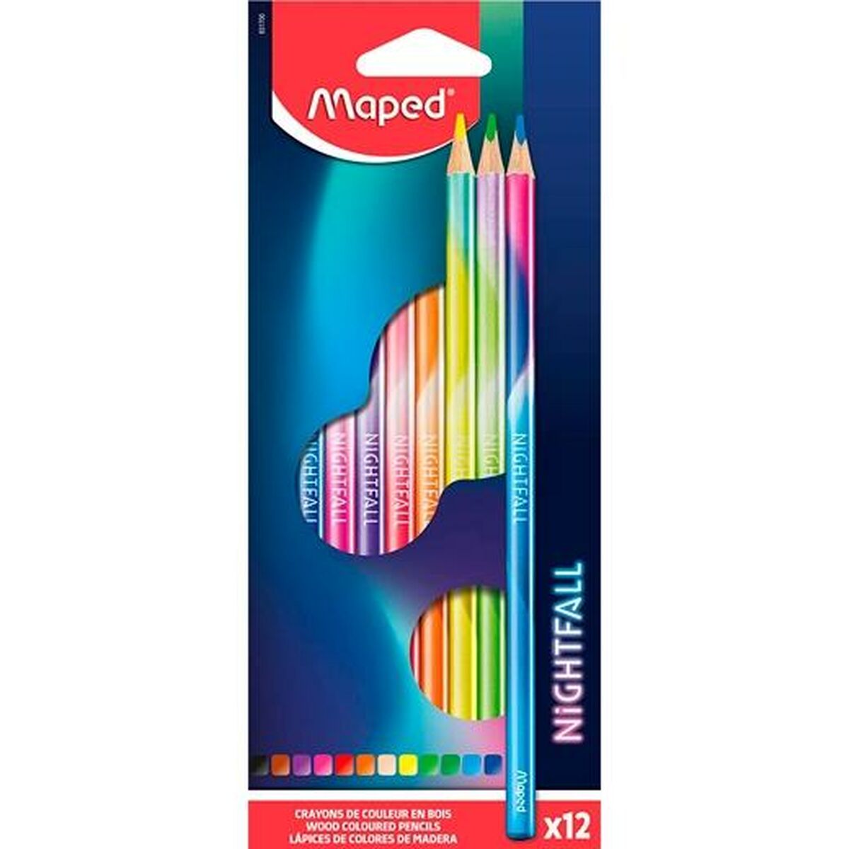 Färgpennor Maped Nightfall Multicolour 12 Delar (12 antal)-Kontor och Kontorsmaterial, konst och hantverk-Maped-peaceofhome.se