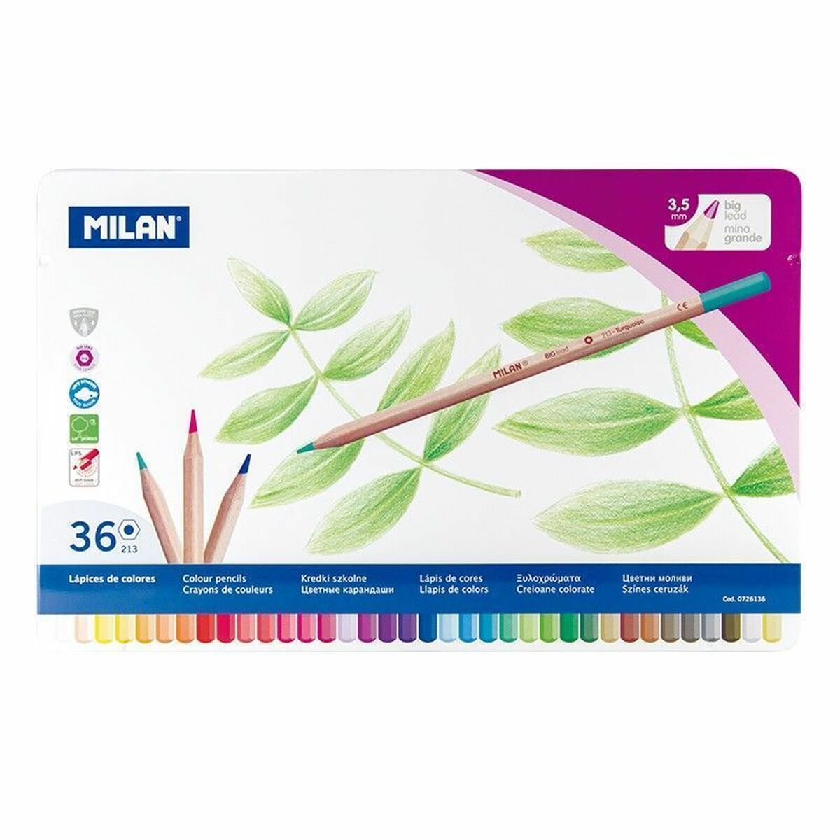 Färgpennor Milan Multicolour (4 antal)-Kontor och Kontorsmaterial, konst och hantverk-Milan-peaceofhome.se