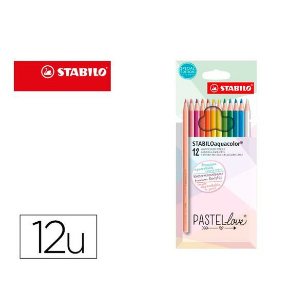 Färgpennor Stabilo PASTELLOVE Multicolour 12 Delar-Kontor och Kontorsmaterial, konst och hantverk-Stabilo-peaceofhome.se