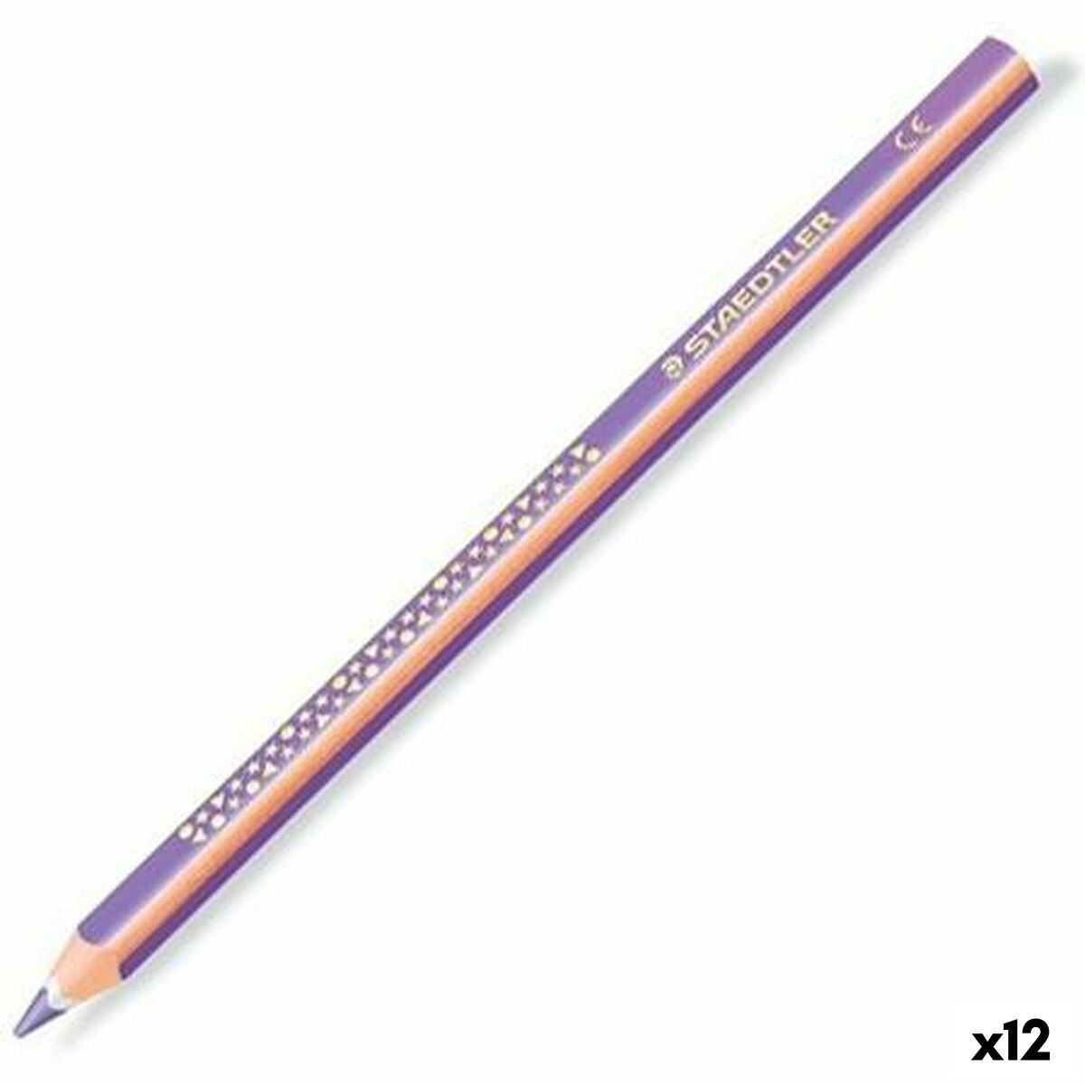 Färgpennor Staedtler Jumbo Noris Purpur (12 antal)-Kontor och Kontorsmaterial, konst och hantverk-Staedtler-peaceofhome.se