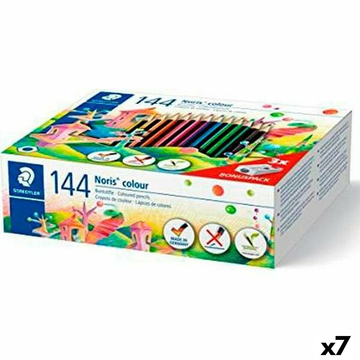 Färgpennor Staedtler Noris Colour Wopex Set (7 antal)-Kontor och Kontorsmaterial, konst och hantverk-Staedtler-peaceofhome.se