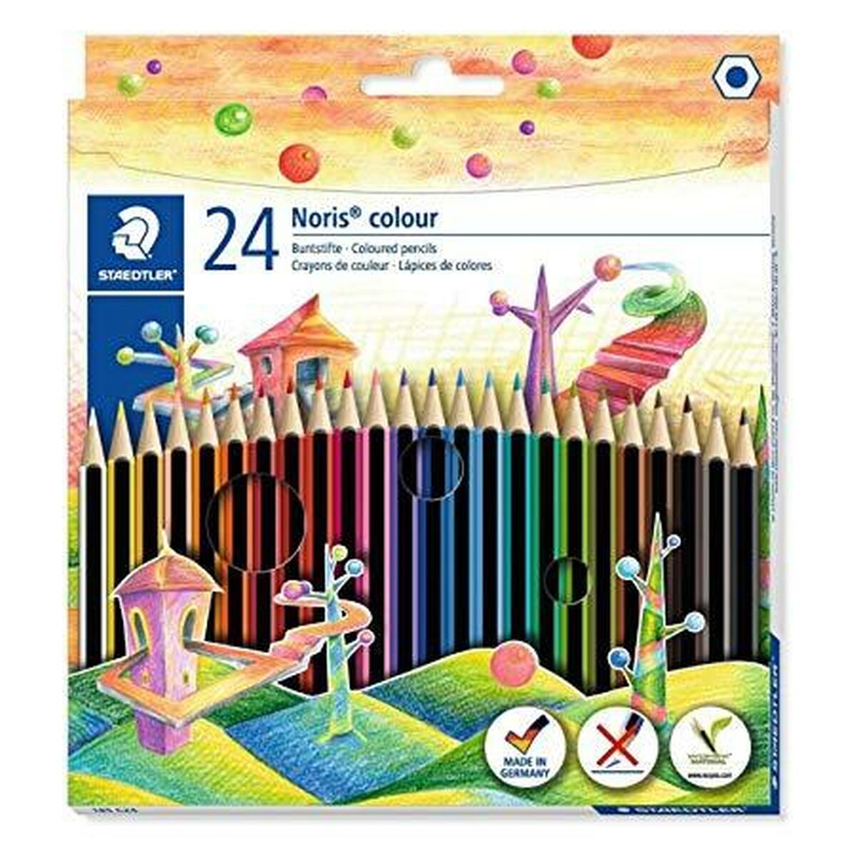 Färgpennor Staedtler Noris Colour Wopex Set Multicolour (5 antal)-Kontor och Kontorsmaterial, konst och hantverk-Staedtler-peaceofhome.se