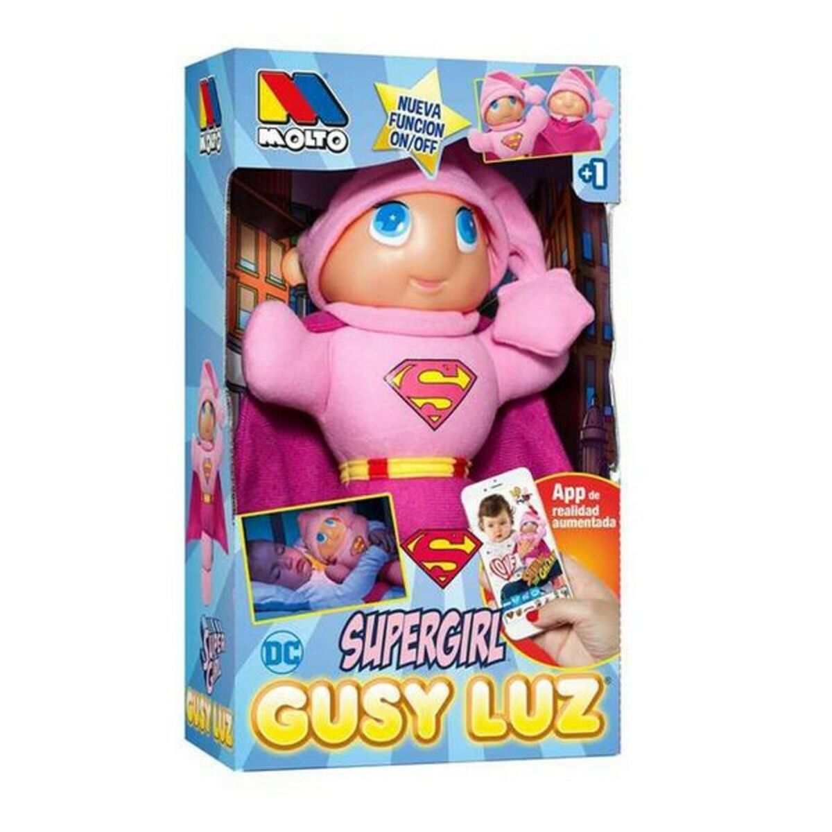 Figur SuperGirl Gusy Luz Moltó Gusy Luz Supergirl 28 cm (28 cm)-Leksaker och spel, Dockor och tillbehör-Moltó-peaceofhome.se