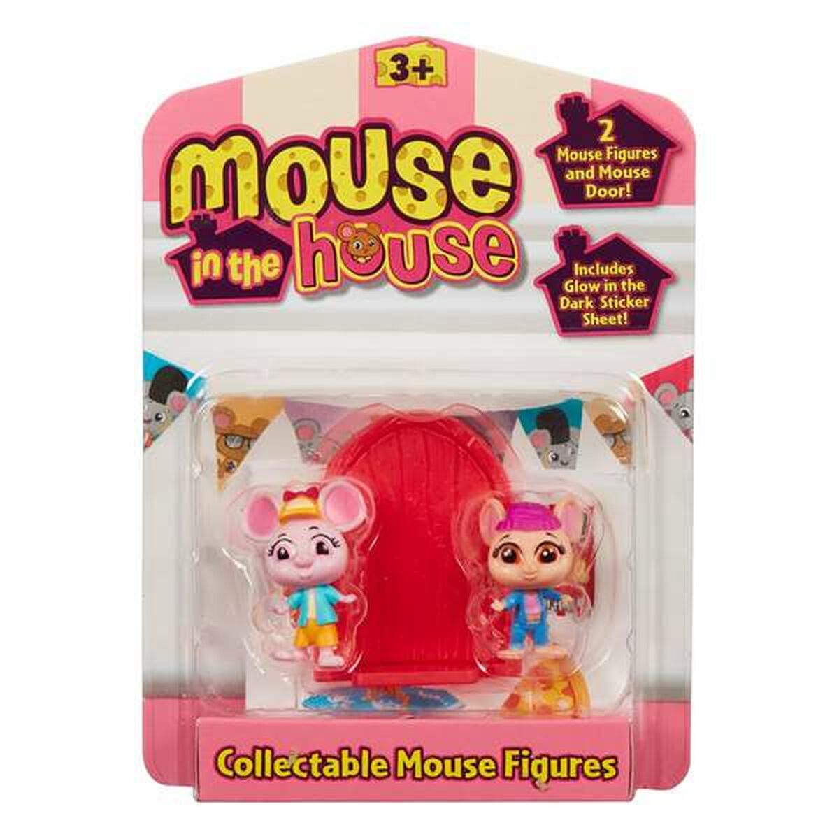 Figurer Bandai Mouse in the house 3 Delar 10 x 14 x 3,5 cm-Leksaker och spel, Dockor och actionfigurer-Bandai-peaceofhome.se