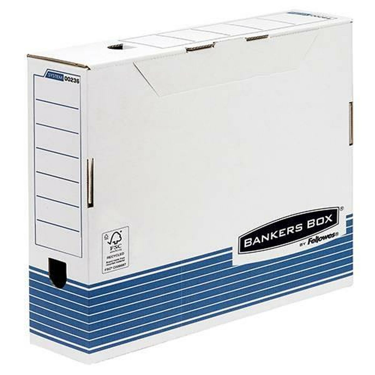 Filbox Fellowes Blå Vit 10 antal-Kontor och Kontorsmaterial, Kontorsmaterial-Fellowes-peaceofhome.se