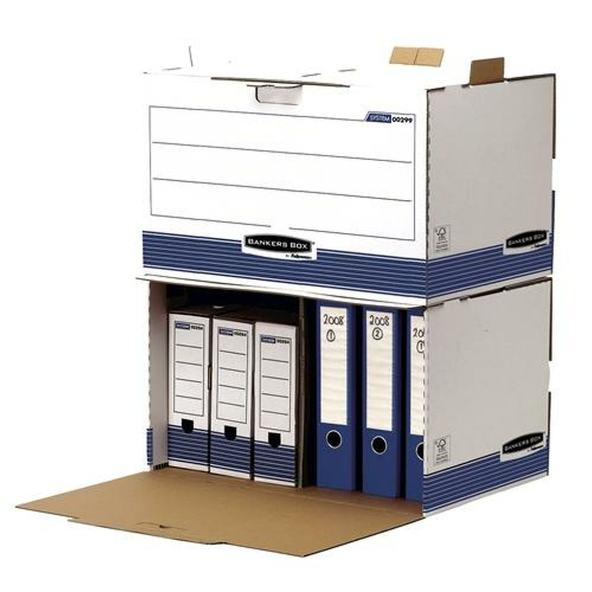 Filbox Fellowes Blå Vit 5 antal (33,5 x 55,7 x 38,9 cm)-Kontor och Kontorsmaterial, Kontorsmaterial-Fellowes-peaceofhome.se