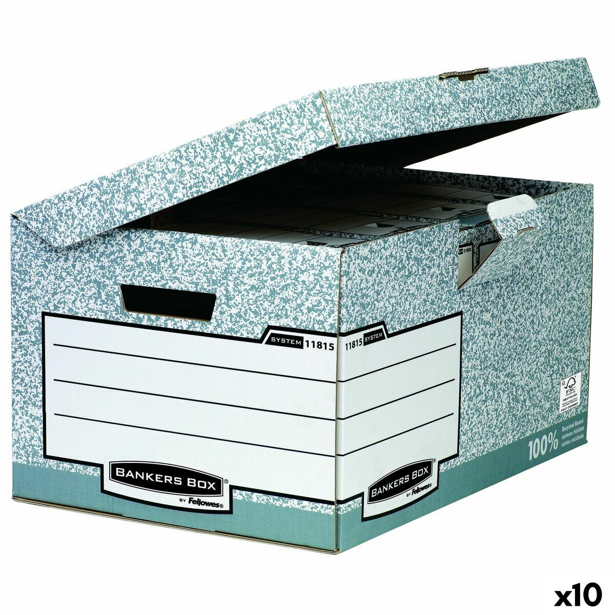 Filbox Fellowes Grå 10 antal (31 x 39 x 56 cm)-Kontor och Kontorsmaterial, Kontorsmaterial-Fellowes-peaceofhome.se