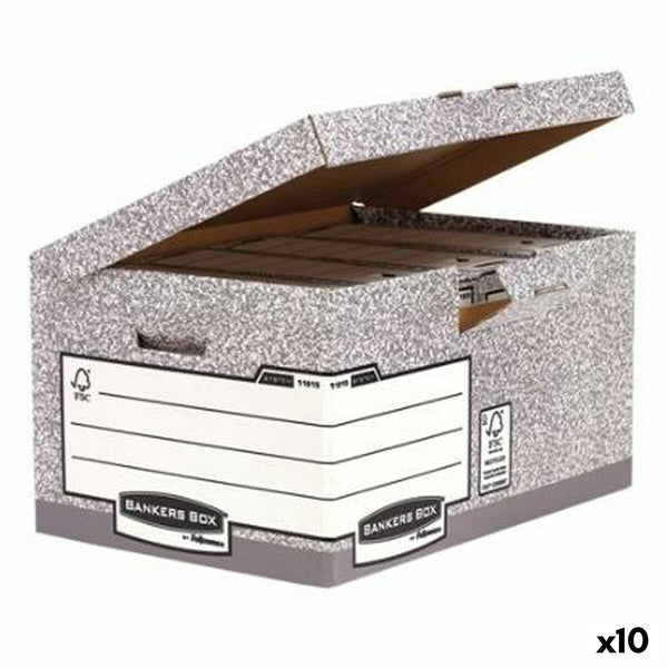 Filbox Fellowes Grå 10 antal (31 x 39 x 56 cm)-Kontor och Kontorsmaterial, Kontorsmaterial-Fellowes-peaceofhome.se