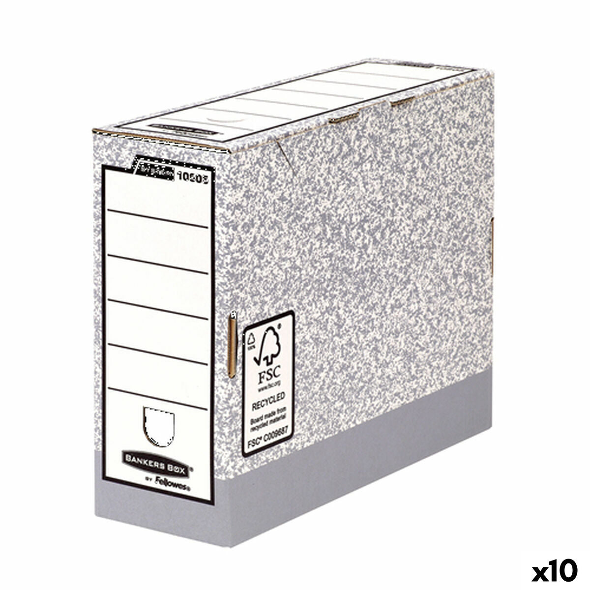 Filbox Fellowes Grå A4 10 cm 10 antal-Kontor och Kontorsmaterial, Kontorsmaterial-Fellowes-peaceofhome.se