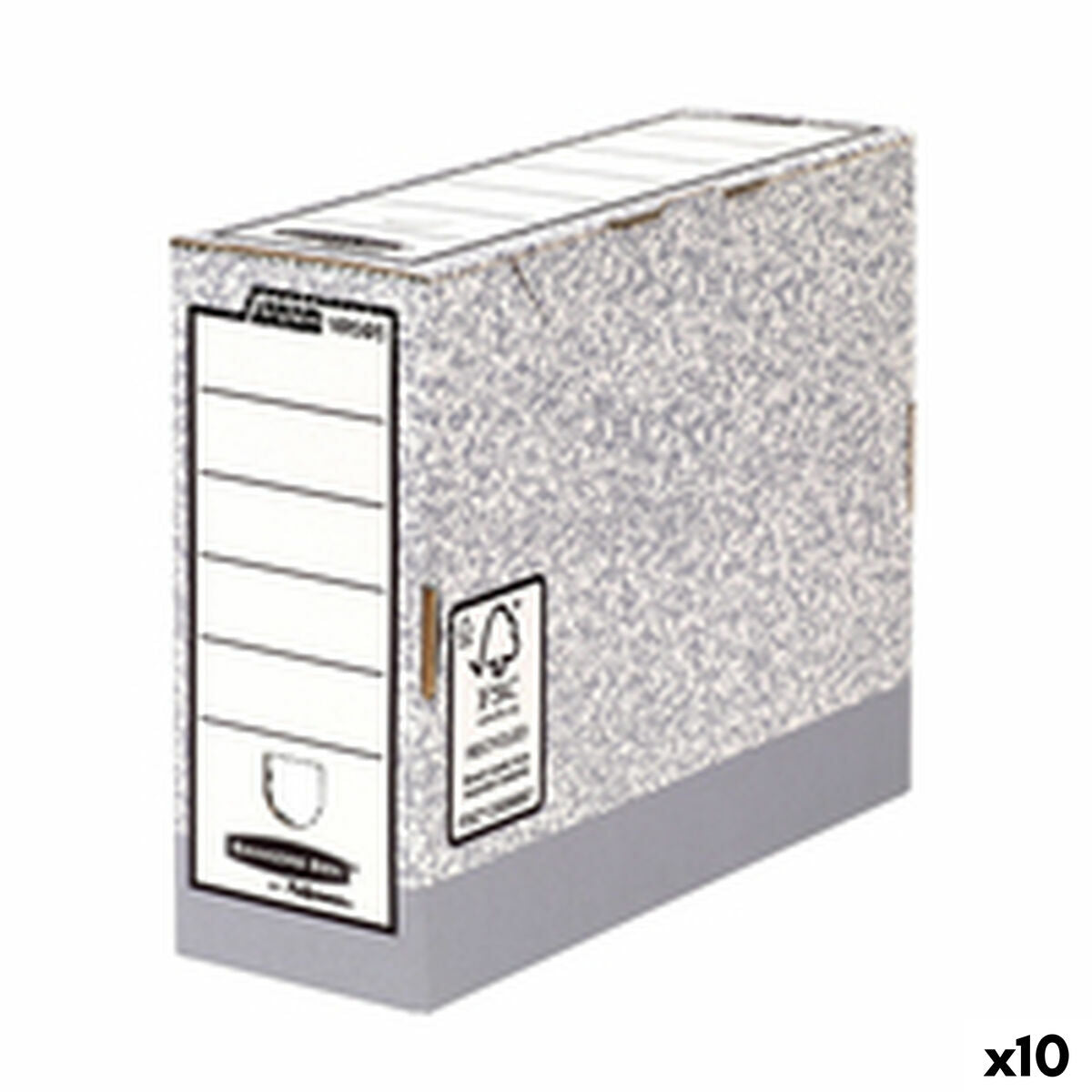 Filbox Fellowes Grå A4 10 cm 10 antal-Kontor och Kontorsmaterial, Kontorsmaterial-Fellowes-peaceofhome.se