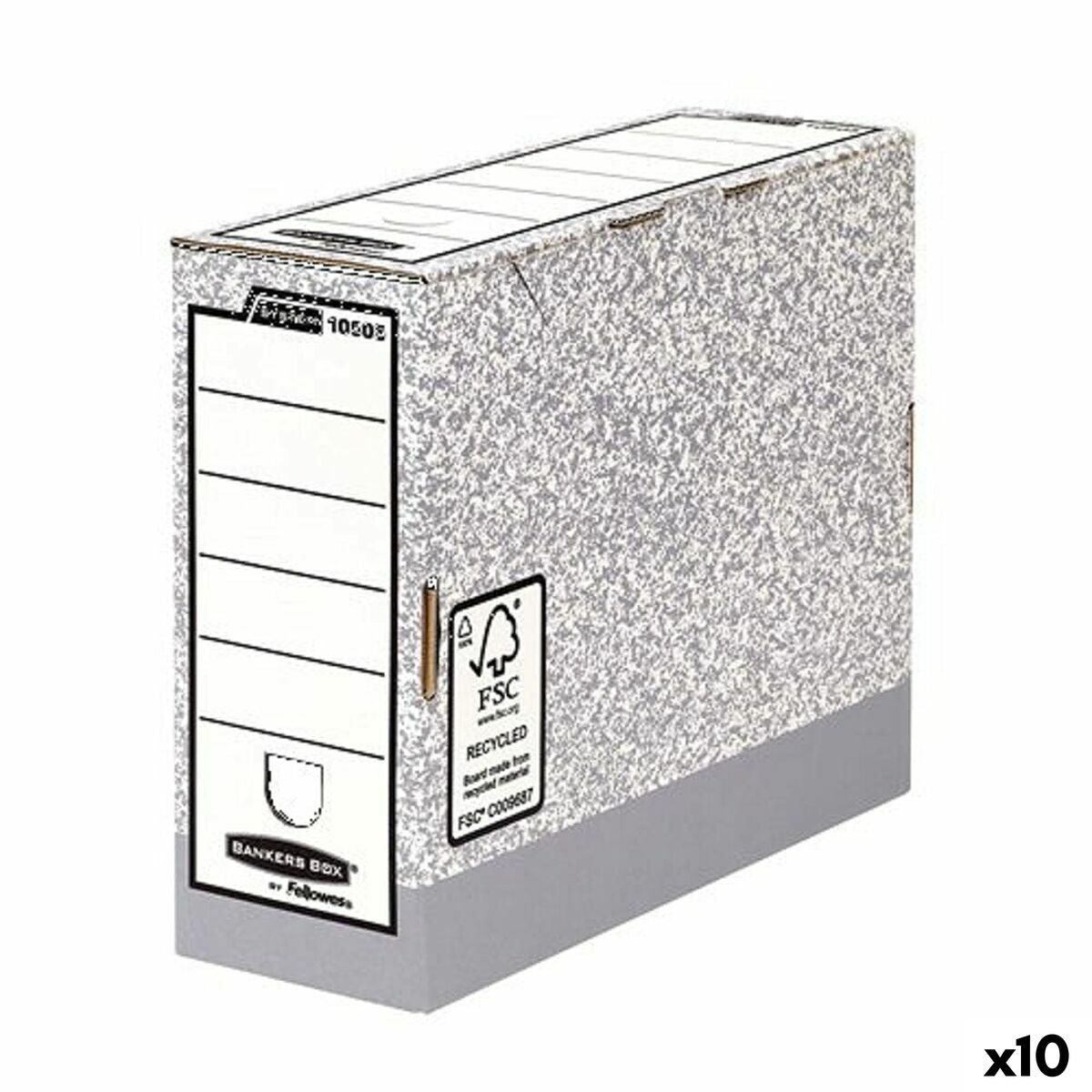 Filbox Fellowes Grå A4 10 cm 10 antal-Kontor och Kontorsmaterial, Kontorsmaterial-Fellowes-peaceofhome.se