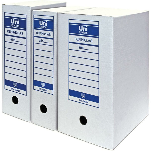 Filbox Unipapel Unisystem Definiclas Vit Din A4-Kontor och Kontorsmaterial, Kontorsmaterial-Unipapel-peaceofhome.se