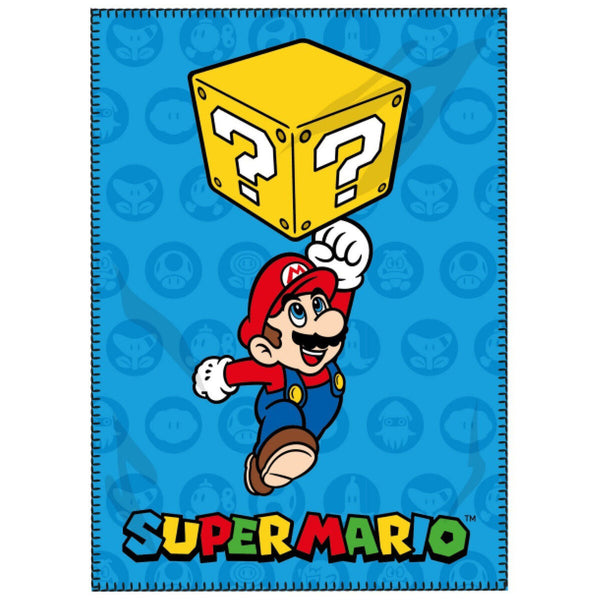 Filt Super Mario 100 x 140 cm Marinblå Polyester-Hem och matlagning, Mjuk inredning-Super Mario-peaceofhome.se