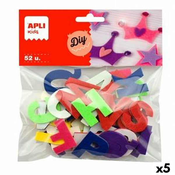 Filthatt Apli Multicolour Bokstäver 3 cm 52 Delar (5 antal)-Kontor och Kontorsmaterial, Skol- och utbildningsmaterial-Apli-peaceofhome.se