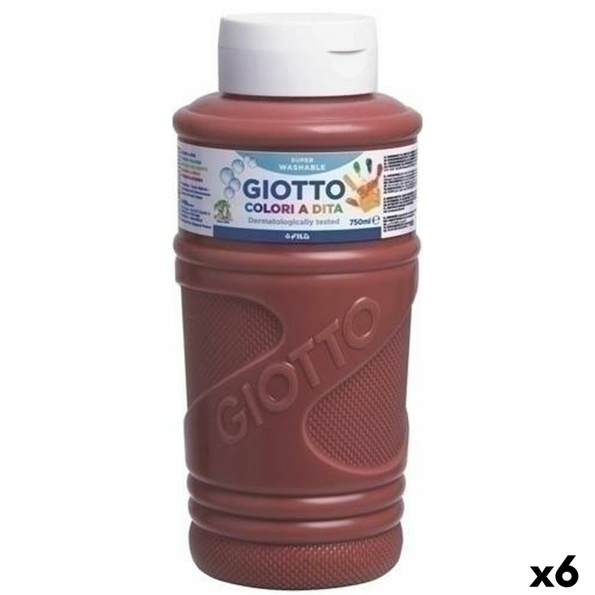 Fingerfärg Giotto Brun 750 ml (6 antal)-Kontor och Kontorsmaterial, konst och hantverk-Giotto-peaceofhome.se